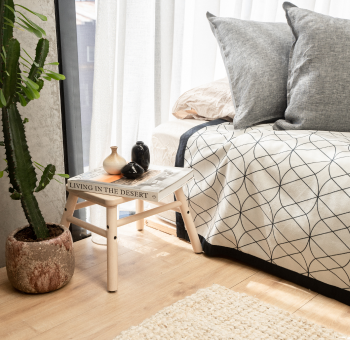 stylish waterproof throw blanket on bed